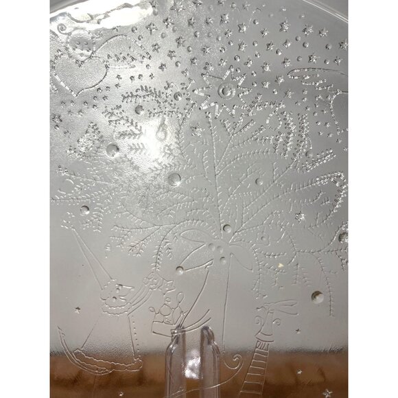 Vintage Decorative Glass Platter With Whimsical Celestial Design Neiman Marcus - Picture 3 of 6